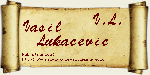 Vasil Lukačević vizit kartica